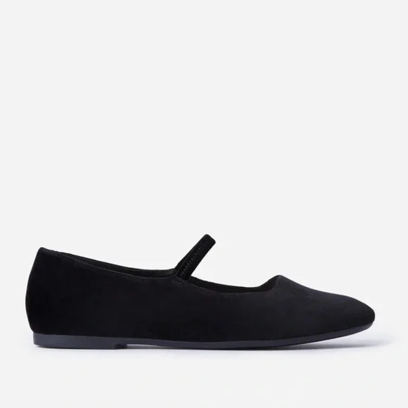 Like New Condition Everlane The Mary Jane in Black Velvet New Womens Flats Shoes - Picture 5 of 13
